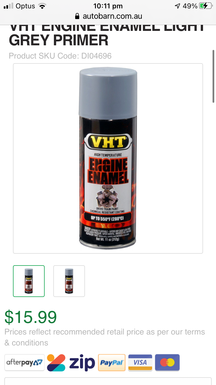VHT ceramic coating primer and hi temp ceramic paint Maintenance